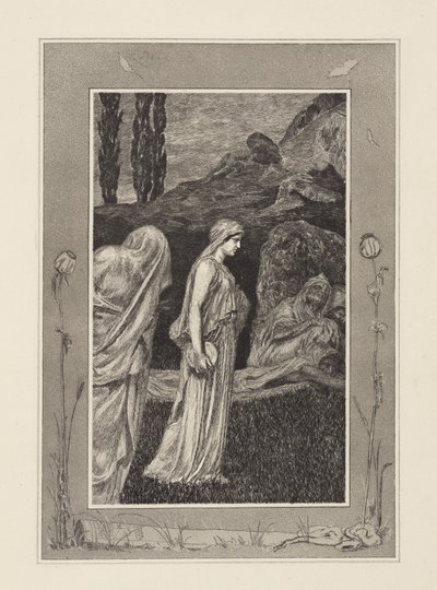 Psyche in de Tartarus (Amor en Psyche, Opus V, plaat 39) door Max Klinger
