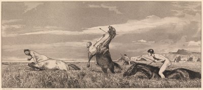 Achtervolgde centaur door Max Klinger