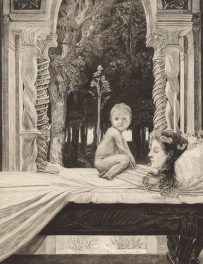 Dode moeder. 1889 door Max Klinger