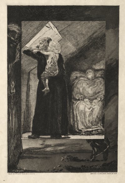 Vom Tode I, (Opus II, 1889) Nr. 9 door Max Klinger