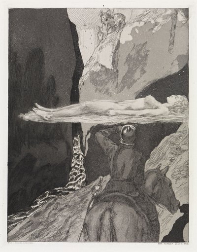 Voor de toren (Tent, opus XIV, deel 2, nr. 36) door Max Klinger