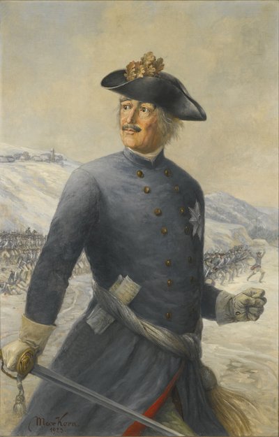 Leopold I, Prins van Anhalt-Dessau 1676-1747, Generalfeldmarschall in het Pruisische Leger door Max Korn