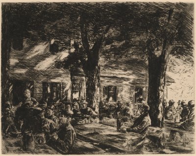 Een herbergtuin in Rosenheim door Max Liebermann