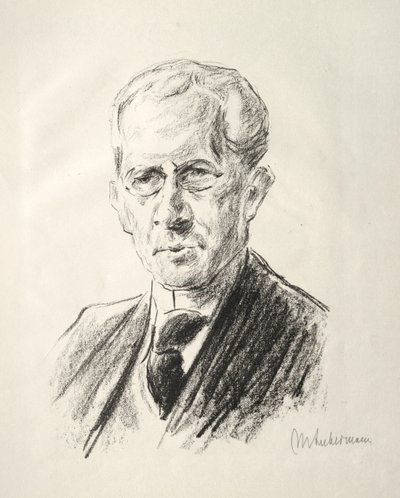 Arno Holz Mappe: Portret Arno Holz, 1923 door Max Liebermann
