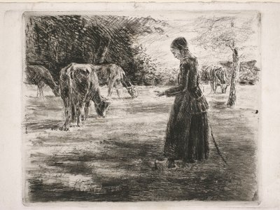 In de weide (bij Delden in Holland) door Max Liebermann