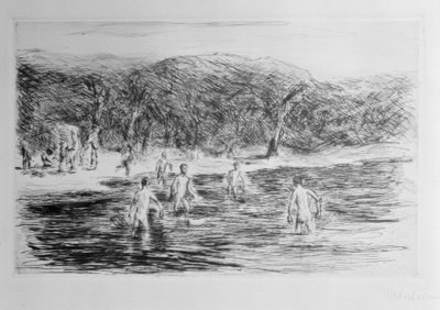 Badende jongens door Max Liebermann