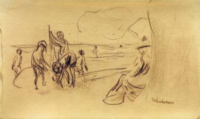Badende jongens door Max Liebermann