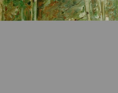 Berken aan de Wannsee oever naar het oosten door Max Liebermann