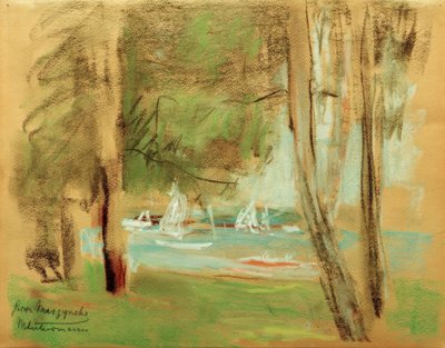 Boten op de Wannsee door Max Liebermann