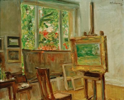 Het atelier in Wannsee door Max Liebermann