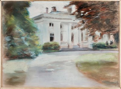 Het Godeffroy-landhuis in het Hirschpark van Nienstedten aan de Elbe door Max Liebermann