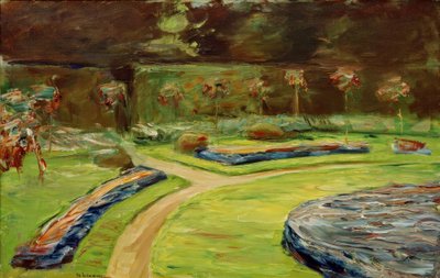 Het ronddeel in de haagtuin door Max Liebermann