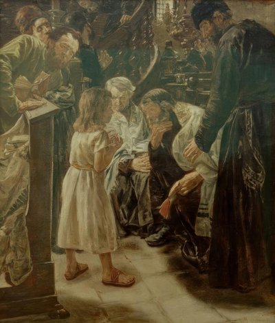 De twaalfjarige Jezus in de tempel door Max Liebermann