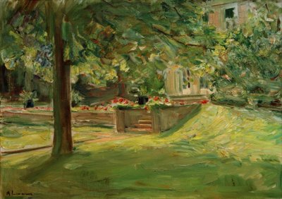 De bloementerras naar het zuidwesten / Wannseetuin door Max Liebermann