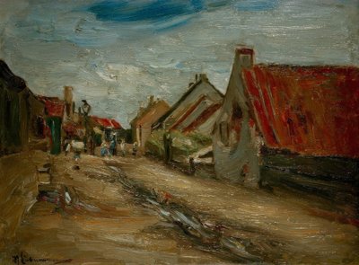 Dorpsstraat in Holland door Max Liebermann