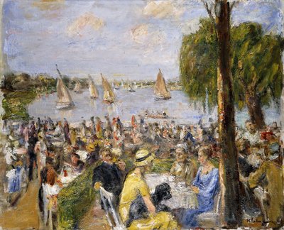 Tuin café bij de Wannsee door Max Liebermann