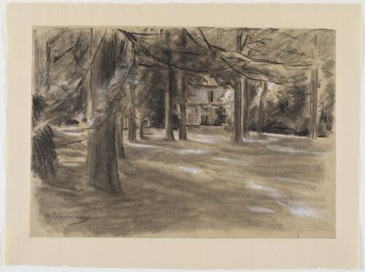 Nederlands parklandschap met huis door Max Liebermann