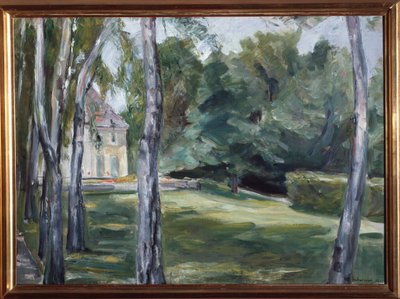 Huis in een tuin door Max Liebermann