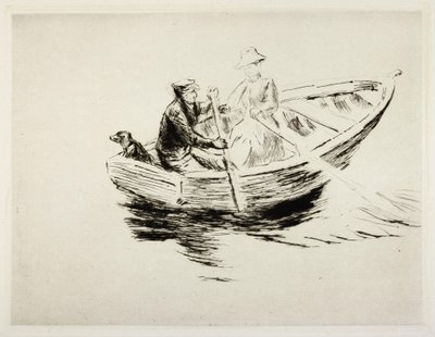In de boot door Max Liebermann