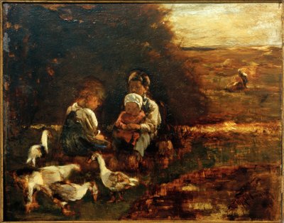 Kleine ganzenhoeders door Max Liebermann