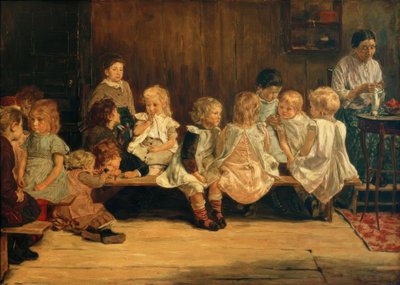 Kleuterschool in Amsterdam door Max Liebermann