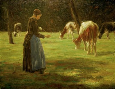 Koeherderin door Max Liebermann