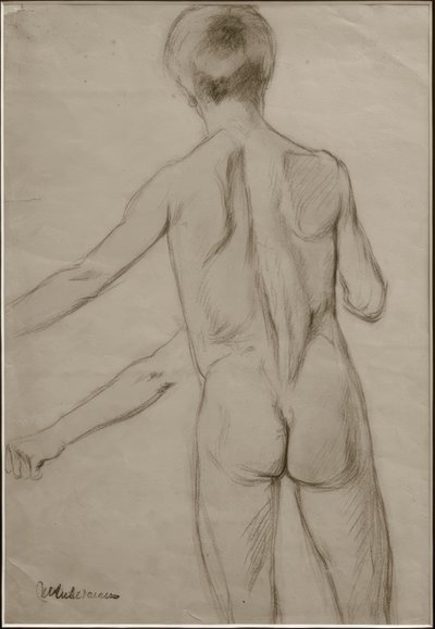 Studie voor het schilderij Badende jongens door Max Liebermann