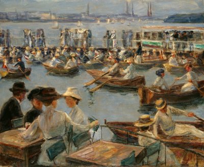 Op de Alster in Hamburg door Max Liebermann