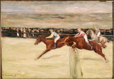Paardenrennen in de Cascinen door Max Liebermann