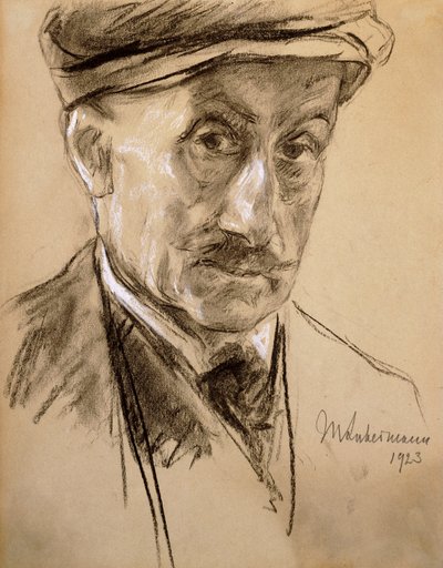 Zelfportret, 1923 door Max Liebermann