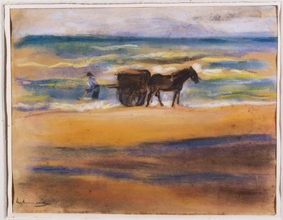 Schelpenzoekers op het strand door Max Liebermann