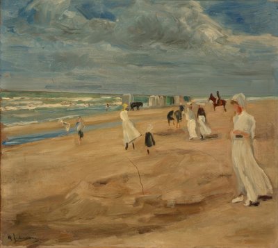 Strand bij Noordwijk door Max Liebermann