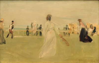Tennisspeler aan zee door Max Liebermann