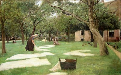 Het bleken van linnen door Max Liebermann