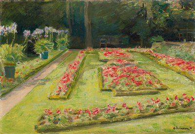 Het bloementerras in de Wannsee-tuin, 1921 door Max Liebermann
