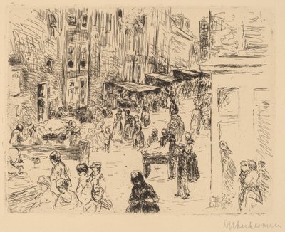 De Joodse Wijk in Amsterdam door Max Liebermann