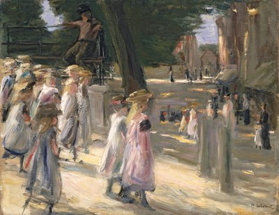 De Weg naar de School in Edam door Max Liebermann