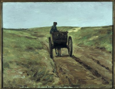 Wagen in de duinen bij Katwijk door Max Liebermann