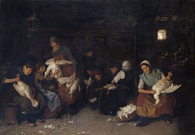 Vrouwen die ganzen plukken, 1872 door Max Liebermann