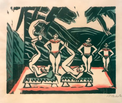 Acrobaten III door Max Pechstein