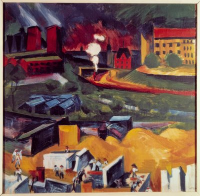 Uitzicht op Schmargendorf door Max Pechstein