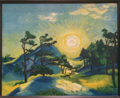 Opkomende zon door Max Pechstein