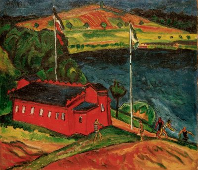 Het rode badhuis door Max Pechstein