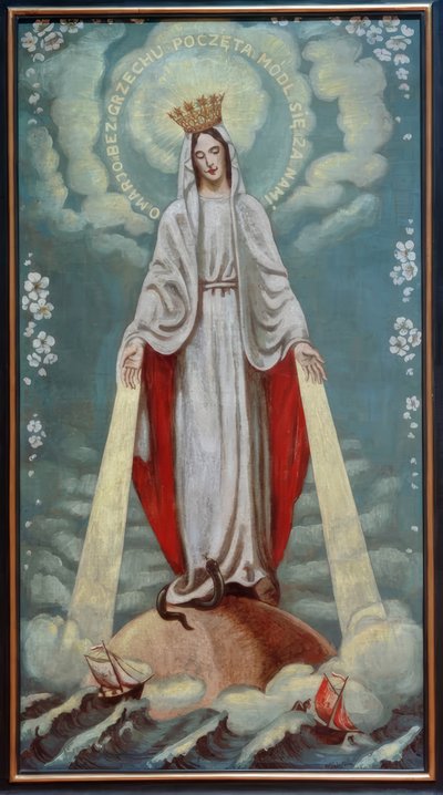 De Moeder Gods als voorspreekster door Max Pechstein