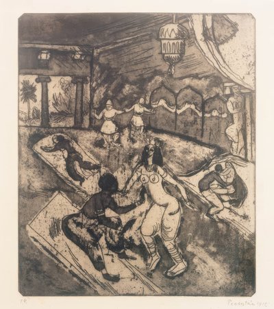 Russisch ballet I door Max Pechstein