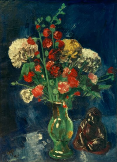 Stilleven met Chinese Boeddha door Max Pechstein