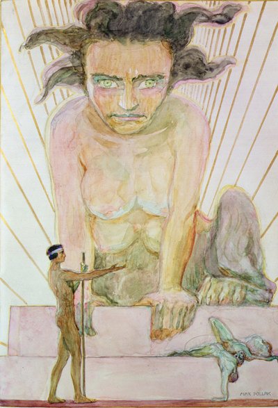 Oedipus en de Sfinx door Max Pollak