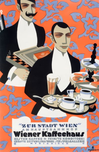 Koffiehuis, Zur Stadt Wien door Max Schwarzer
