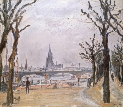 Gezicht op Frankfurt. 1911 door Max Slevogt