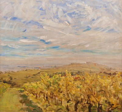 Vroege herfst in de Palts. Wijngaarden bij Neukastel, 1927 door Max Slevogt